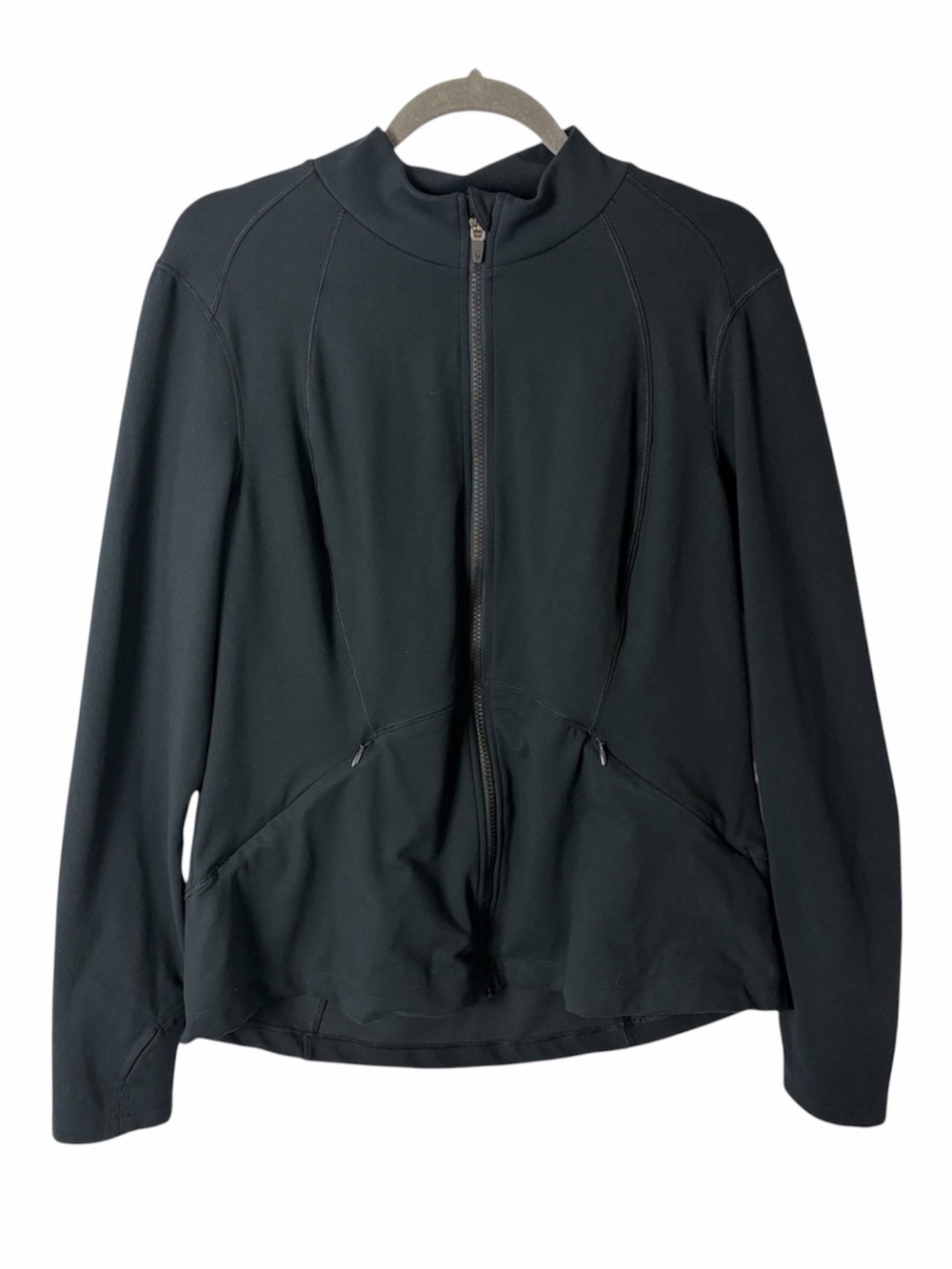 Spyder Active Black Full Zip Performance Jacket Thumbholes Zip Pockets XL